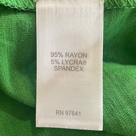 J.JILL Wearever Collection Size Large Green Pullover Asymmetrical Hem Tunic NWT - Picture 6 of 9